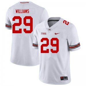 NCAA Ohio State Buckeyes Men's #29 Kourt Williams White Nike Football College Jersey JJO1145IY